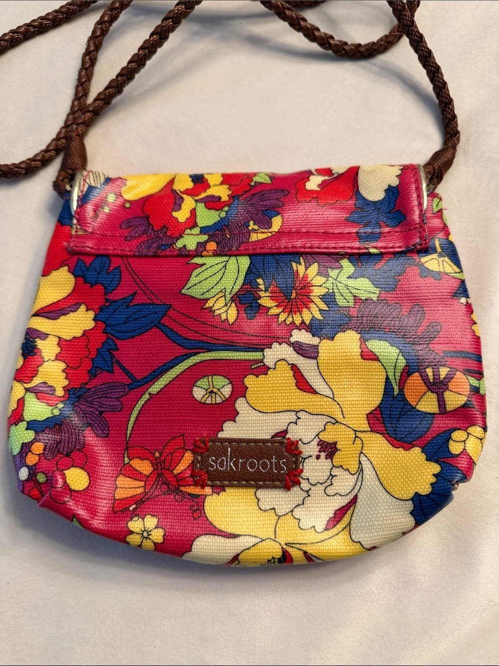 EUC! SakRoots Floral Print Multicolor Crossbody Bag/Multiway - Picture 6 of 16